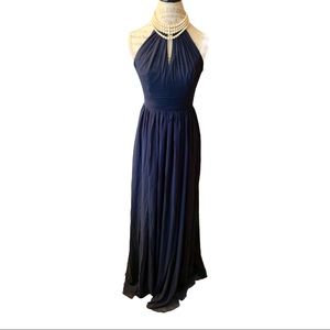 #LEVKOFF Navy Blue Bridesmaid/Prom Gown NWT - S